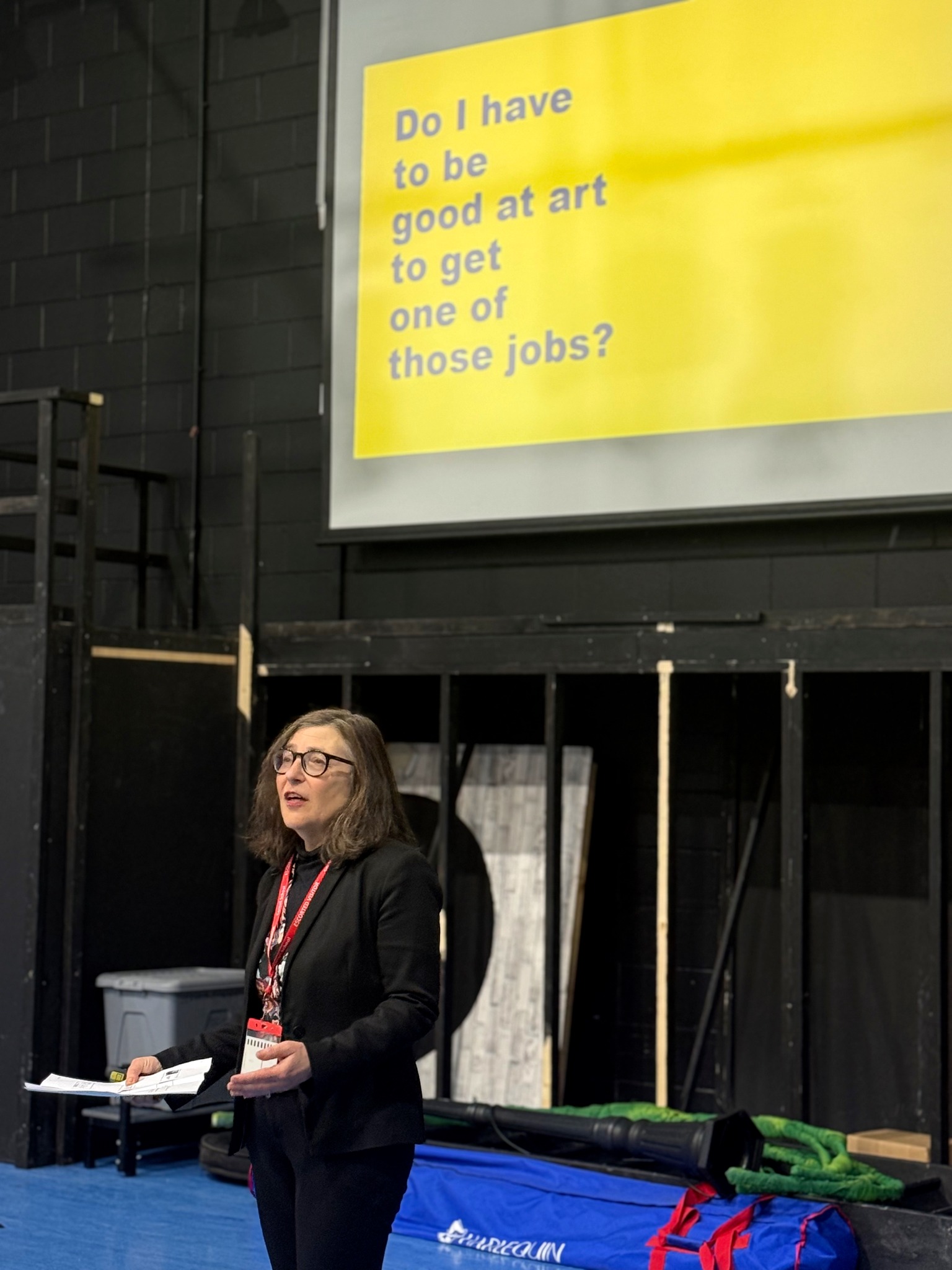 Lucy presents an assembly.